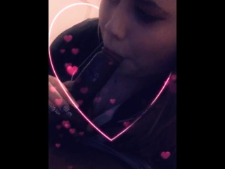Pretty White Girl Sucks Dick For Snapchat