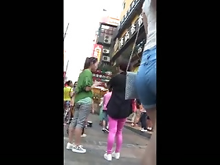 Young Nice Ass On The Streets Of China