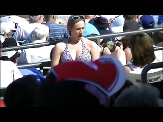 Bikini Top Teen At Baseball Game