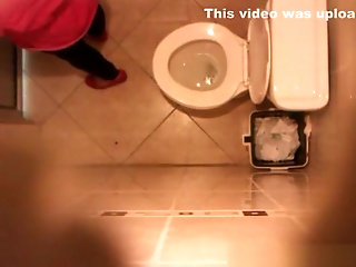 Cute Teen Caught Peeing In Toilet